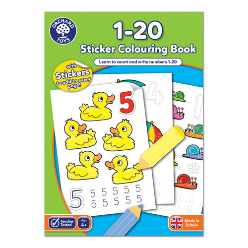 1-20 Colouring Book - Bedtime Book Pick