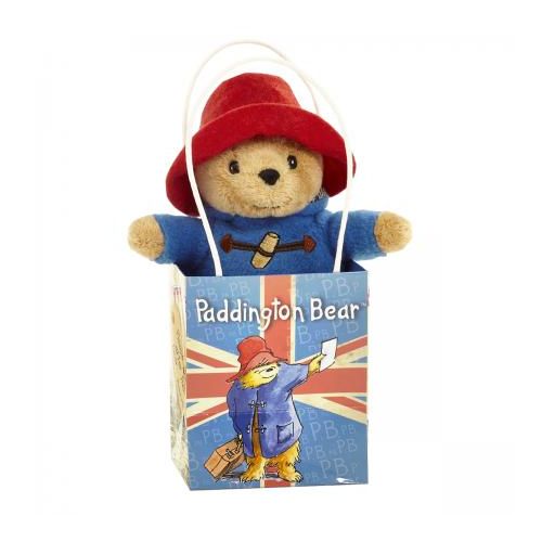 Classic Paddington Bear in Union Jack Bag - Cozy Bedtime Buddy