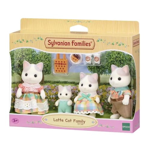 Sylvanian Families Latte Cat Family - Make Believe Play